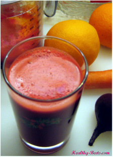 orange and beetroot juice