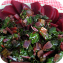 Beet and greens dish